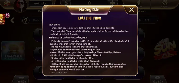 Phỏm Tá Lả SunWin Sân Chơi Bài Dân Gian Đẳng Cấp Nhất Cho Mọi Game Thủ